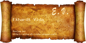 Ekhardt Vida névjegykártya